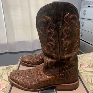 Horse Power Alligator Boots Size 14 and Matching Belt Size 40